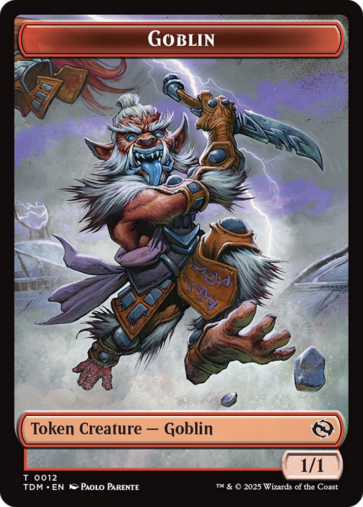Goblin // Warrior Double-Sided Token [Tarkir: Dragonstorm Tokens]