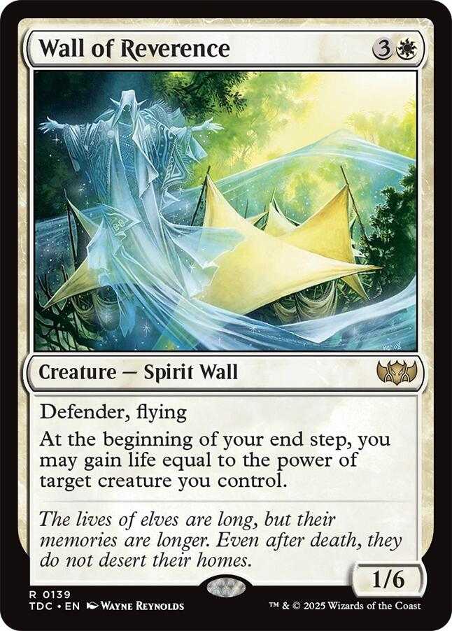 Wall of Reverence [Tarkir: Dragonstorm Commander]