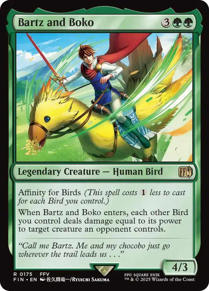 Bartz and Boko [FINAL FANTASY Prerelease Promo]