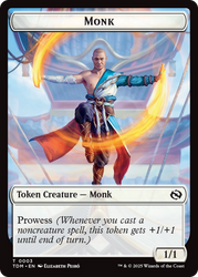 Elemental (0027) // Monk Double-Sided Token [Tarkir: Dragonstorm Commander Tokens]