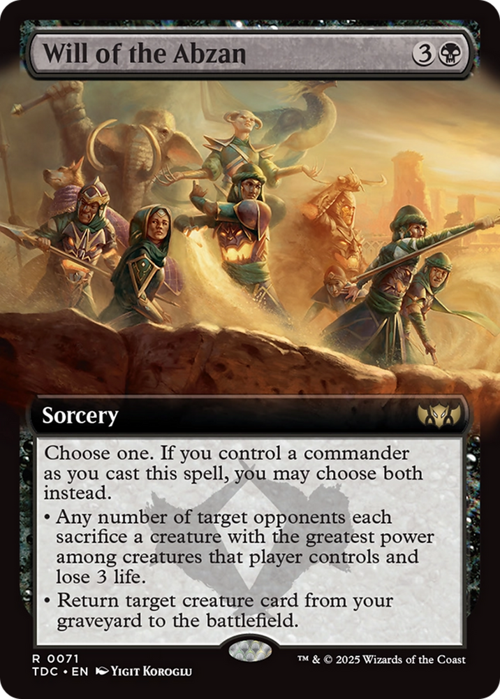 Will of the Abzan (Extended Art) [Tarkir: Dragonstorm Commander]