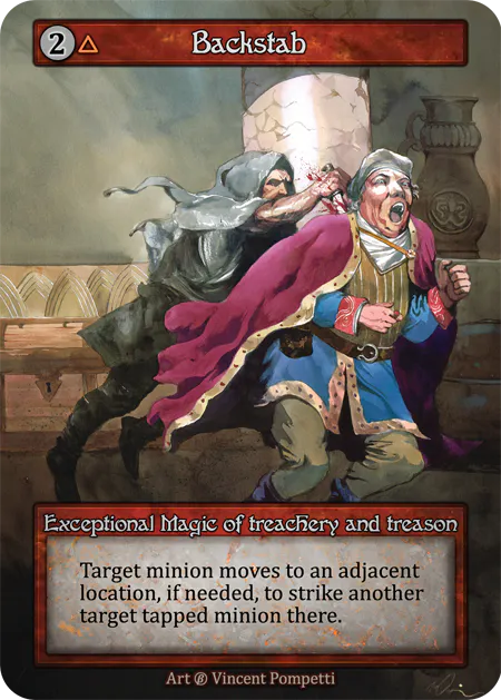 Backstab (Foil) - Beta (B) -  Sorcery Contested Realms