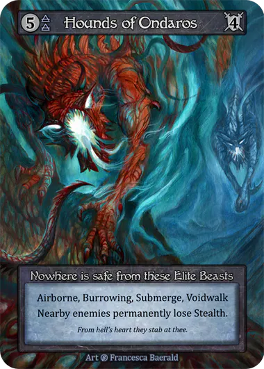 Hounds of Ondaros (Foil) - Beta (B) -  Sorcery Contested Realm