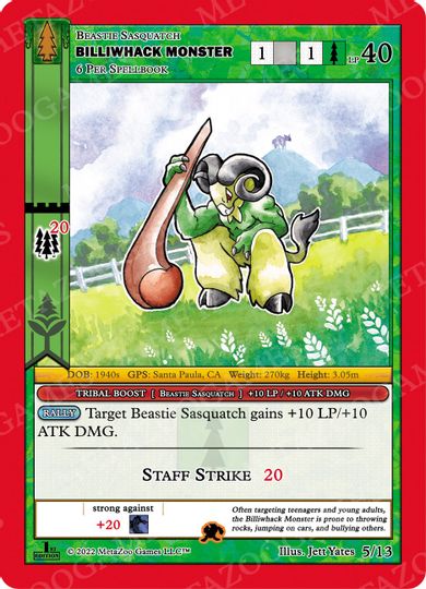 Billiwhack Monster [Cryptid Nation: Wilderness First Edition Release Event Deck]